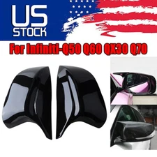 for Infiniti Q50 Q60 Gloss Black Mirror Cover Caps M3 Style Replacement 14-2024