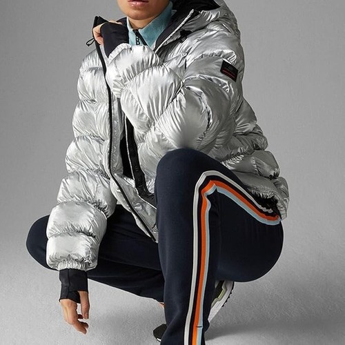 NWT BOGNER FIRE + ICE Women's Rosetta SILVER BLACK DOWN puffer JACKET XXL US4 44 - Picture 6 of 18