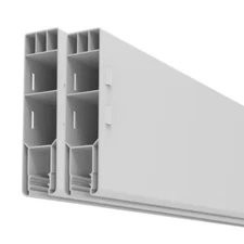 Linden 6 Ft. X 8 Ft. Privacy Framed Flat Vinyl Fence Panel Rails (2-Piece)