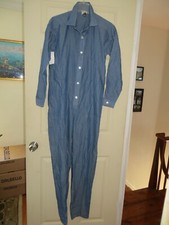 New Altar Houseline Cotton Jumpsuit Romper Blue Small Portland Made in USA