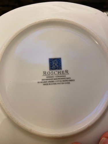 One Roscher Bone China Desert Plates Birds Butterfly Trees 7 Available 5 1/2” - Picture 5 of 6