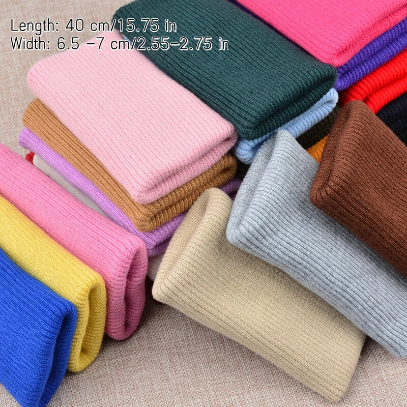1 PIEZA 40CM Puños Acanalados Suave Elástico Tejido para Abrigo Pantalones Accesorio Multi Foto 2 de 4