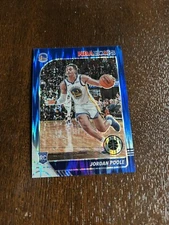 2019-20 Hoops Premium Stock Jordan Poole Blue Flash Prizm /49! Rookie