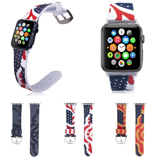 BANDIERA USA Stelle Strisce Cinturino in Silicone per Apple Watch Band  SERIE 6 5 4 3 2 Belt | eBay