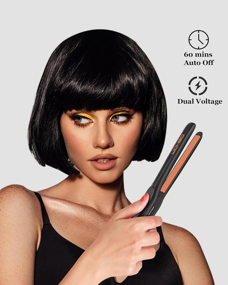 DSHOW Pencil Flat Iron, Small Flat Iron Mini Hair Straightener for