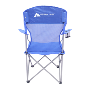 ozark trail basic mesh folding camp chair with cup holder