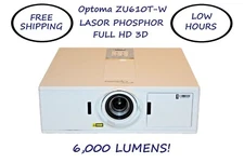 Low Hour Optoma ZU610T WUXGA 1080p HD HDMI Laser Movie Projector - 6000 Lumens!