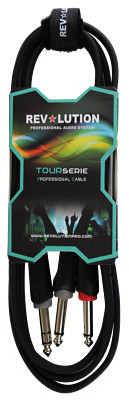 6 ft (1.8mts)  OFC Professional premade unbalanced audio 1/4'' - 2 x 1/4''