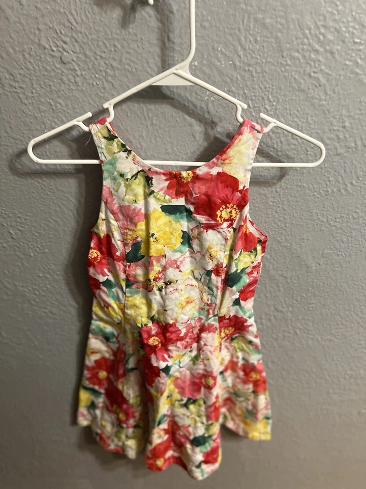 Vestido Polo Ralph Lauren Niñas Talla 8 Estampado Floral Foto 3 de 4