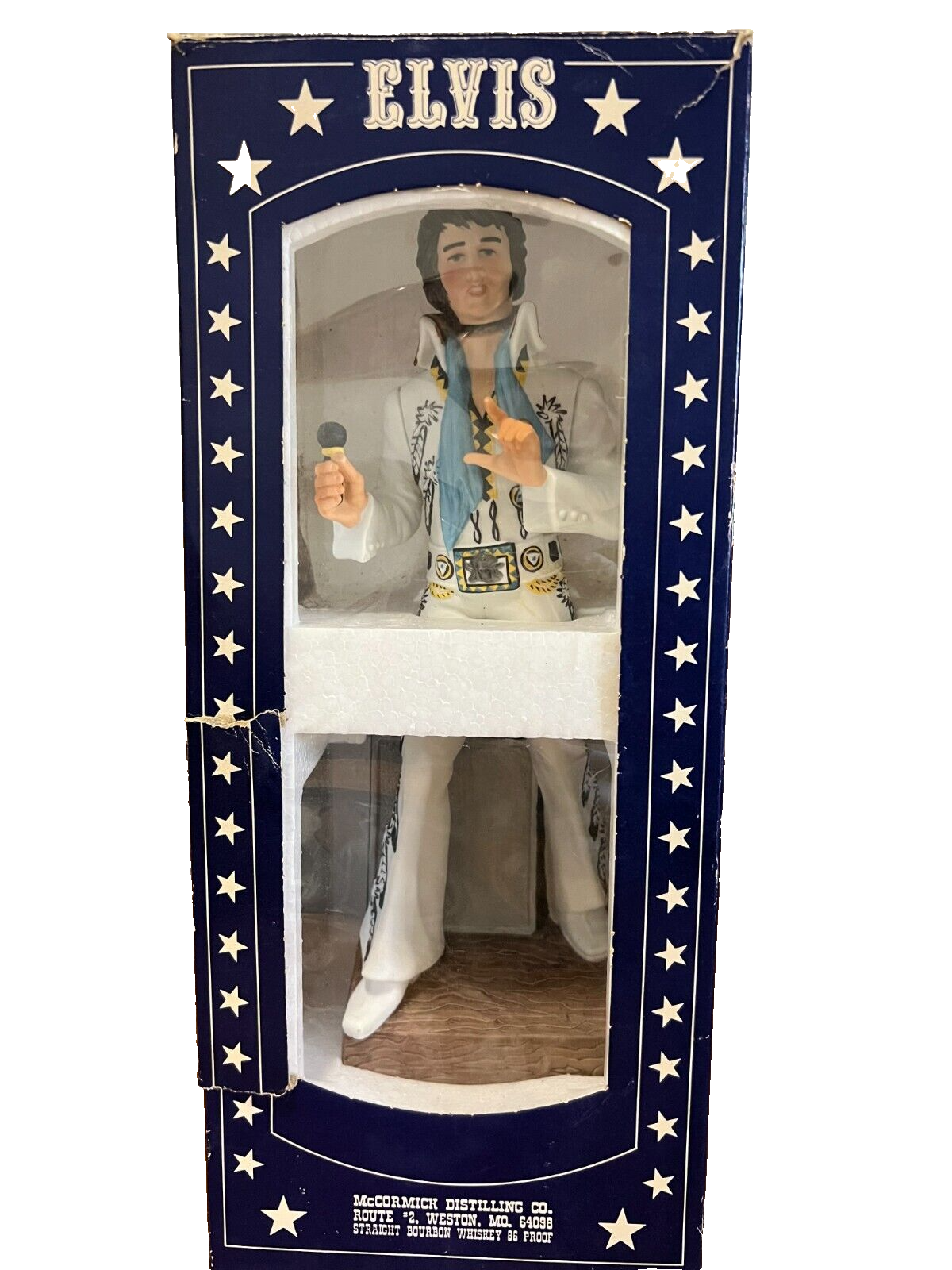 1977 Sincerely Elvis Presley McCormick Bourbon Whiskey Liquor Decanter