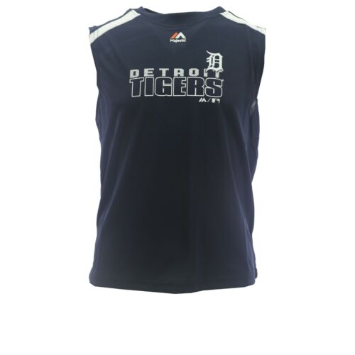 Detroit Tigers MLB Majestic Cool Base Youth Kids Size Athletic Tank Top  Shirt