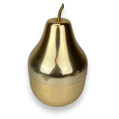 Vintage Brass Pear Ice Bucket by Ettore Sottsass MADE IN ITALY