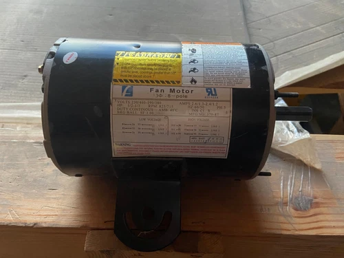 PEDESTAL YOKE FAN MOTOR 3 Phase 1/2 HP 2.6 amps 825 rpm #370-8T "Free Ship"