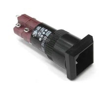 New EAO 01-152.025 Square 2-Gang 5/8" Momentary Illuminated Switch. ES