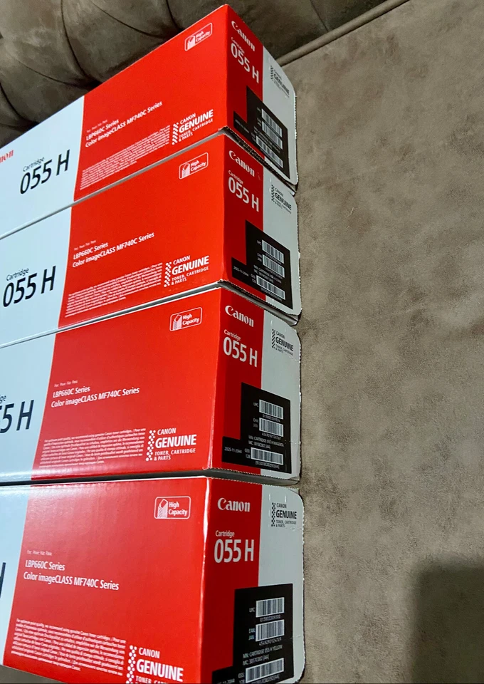 Canon 055H High Yield Toner Cartridge Set CYAN MAGENTA YELLOW BLACK - Image 3 of 3