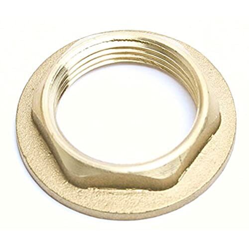 Bulk Hardware BH03159 Controdado Flangiato in Ottone, Bianco