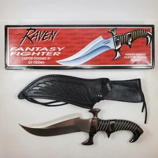Hibben Knives Gil Hibben Raven UC700 Fantasy Fighter Knife w/ Sheath & Box