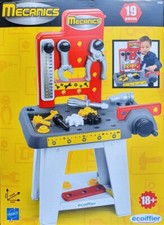 Ecoiffier Werkbank mit Zubeh&ouml;r Spielzeug Kinder Werkzeug Hammer ca. 38x24,5x60cm