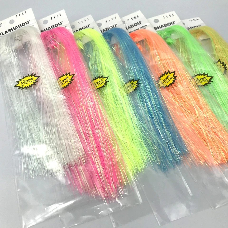 PEARL A GLOW FLASHABOU - Fly Tying Glow-In-The-Dark Flash Material Hedron NOVO! - Imagem 2 de 3