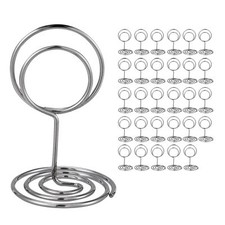 30 Pcs Place Card Holders Table Number Holders Wire Photo Stands for Wedding