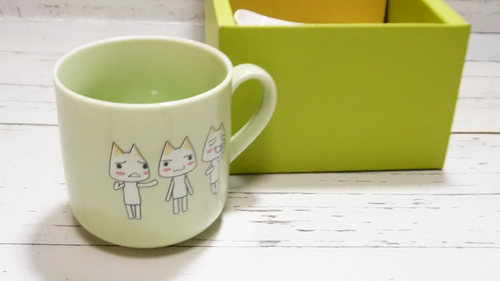 Doko Demo Issyo Toro Inoue small Mug cup & Spoon set green w/ Box 2.7" - Video 1 of 1