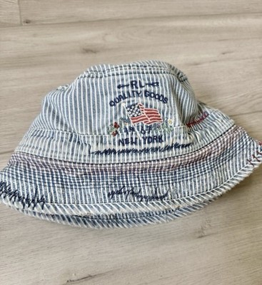 Polo Ralph Lauren Quality Goods 1967 NY Distressed Denim Striped