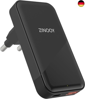 Zinooy USB C Ladegerät 35W, Flaches Wandladegerät, Ultra Slim Power Adapter für 