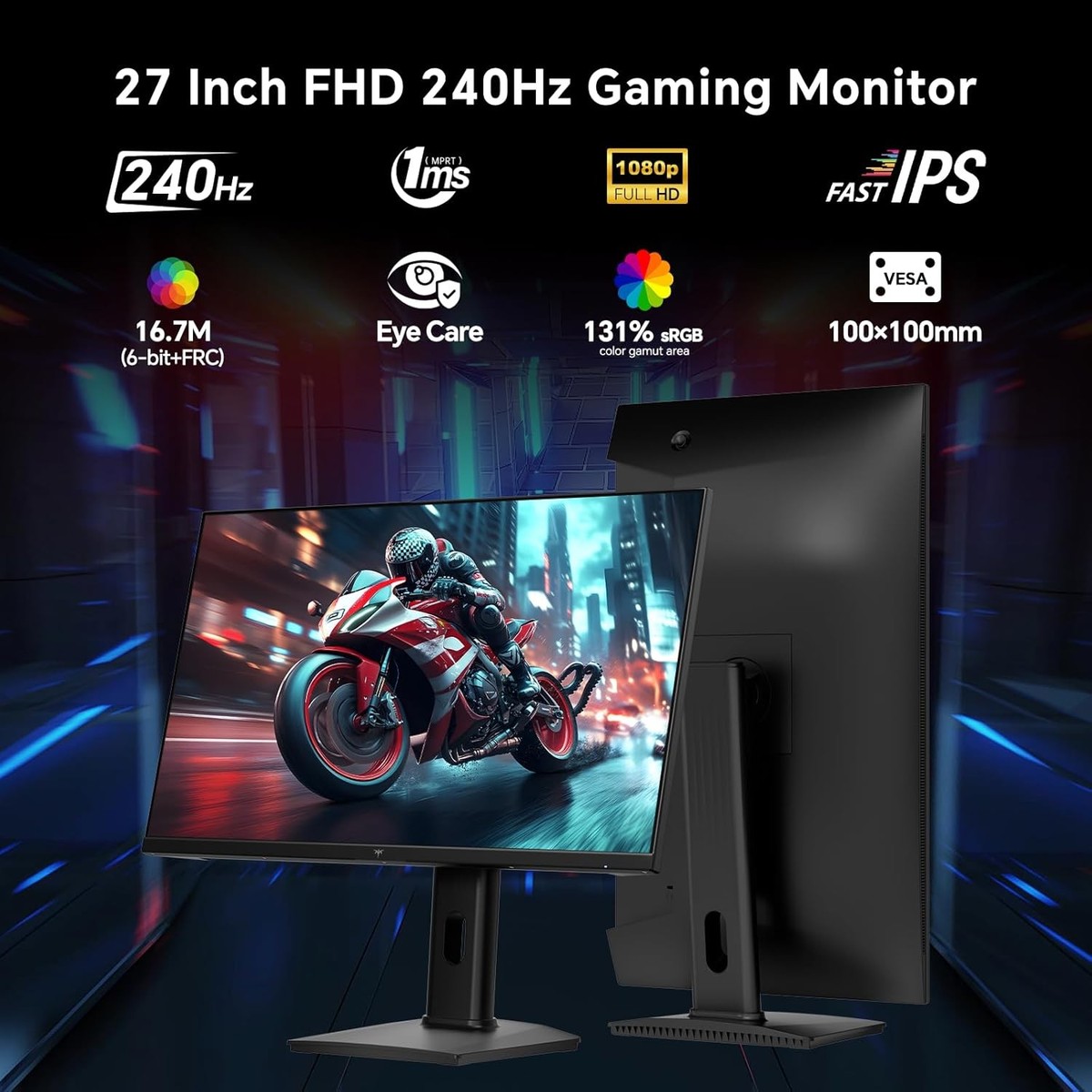 KTC H27F7 27'' Gaming Monitor 240Hz FHD 1080P IPS Height Pivot