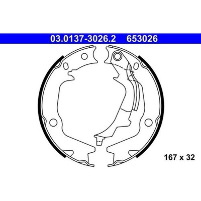 ATE 03.0137-3026.2 Bremsbackensatz Feststellbremse für HYUNDAI KIA