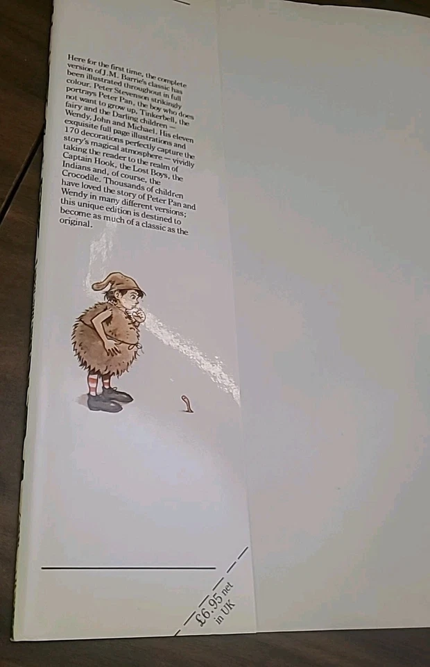 Peter Pan: Peter Pan and Wendy by J. M. Barrie (1984, HARDCOVER w/DJ) RARE - Image 3 of 4