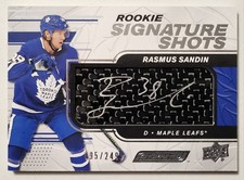 2023-24 Upper Deck Engrained Rasmus Sandin #RSS-SA Rookie Signature Shots 95/249