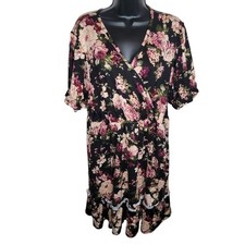 Vibe Sportswear floral ruffle hem tunic dress Size 3x