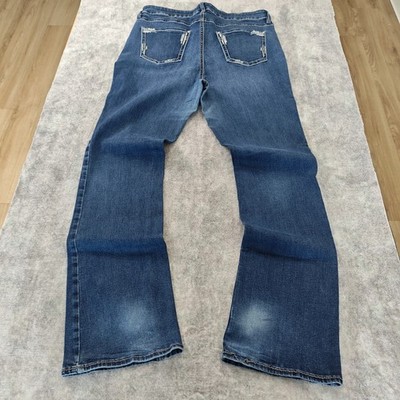 Y2K Vintage Damen Bootcut Jeans L Denim Flared High Waist EU 42