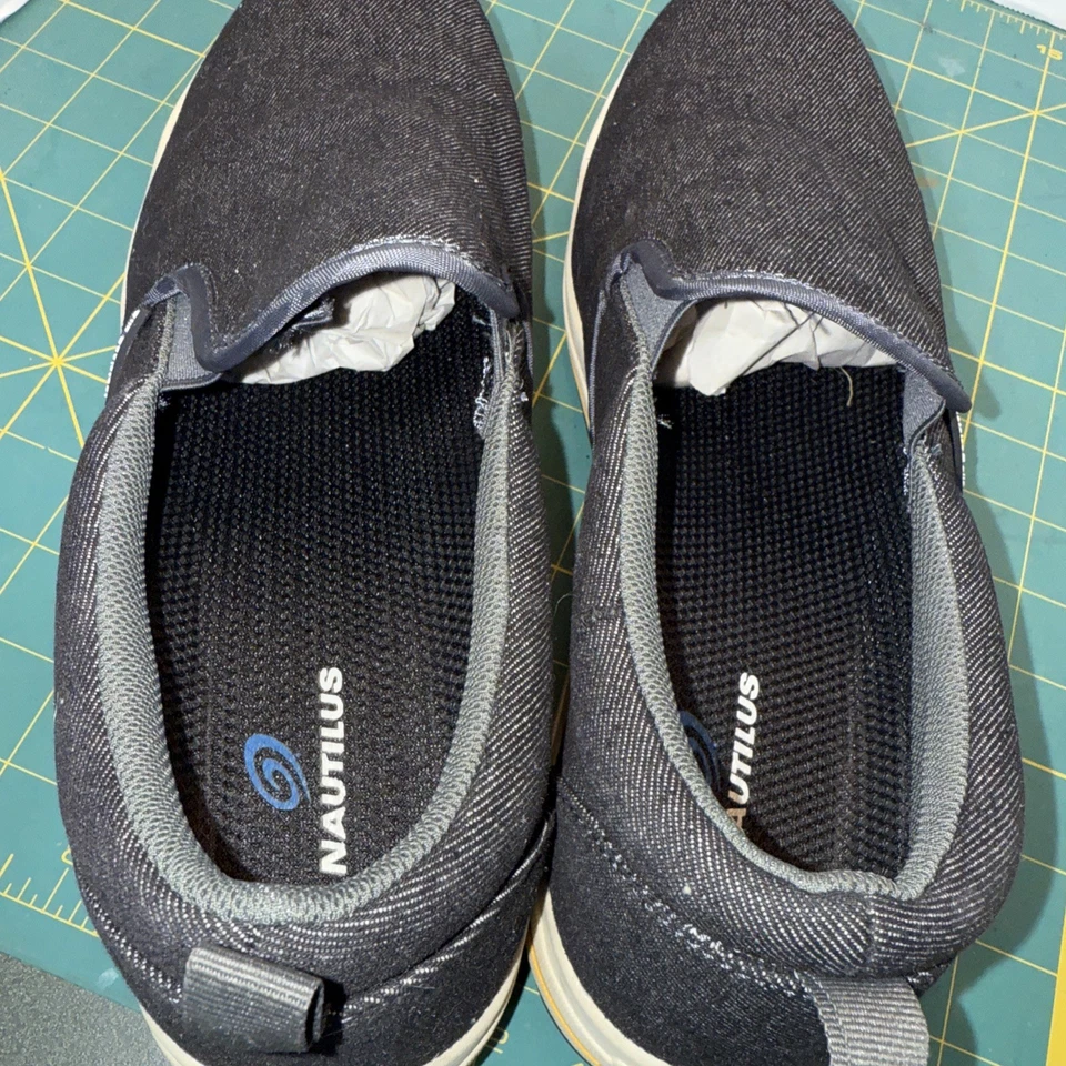 鹦鹉螺男式 N1430 西侧 ESD 安全一脚蹬工作鞋黑色 11.5 码宽 — 第 4/4 张图片