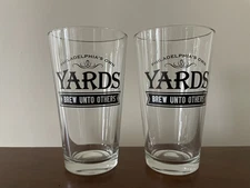 YARDS Brewing Co 16 ounce Pint Glasses Set Of 2 Philadelphia “Brew Unto Others”