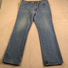 Vintage Lee Jeans Mens 38x32 Blue Denim Straight Leg Relaxed Fit Made USA 90s