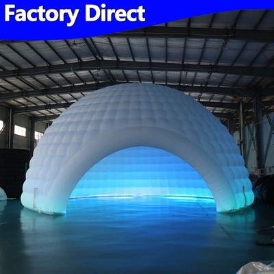 LED Inflatable Igloo Dome Tent Marquee Canopy Shelter for Party Exhibition Event