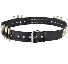 Punk Stud  Bullet Black Belt Halloween Adult Party Costume Accessory 32  