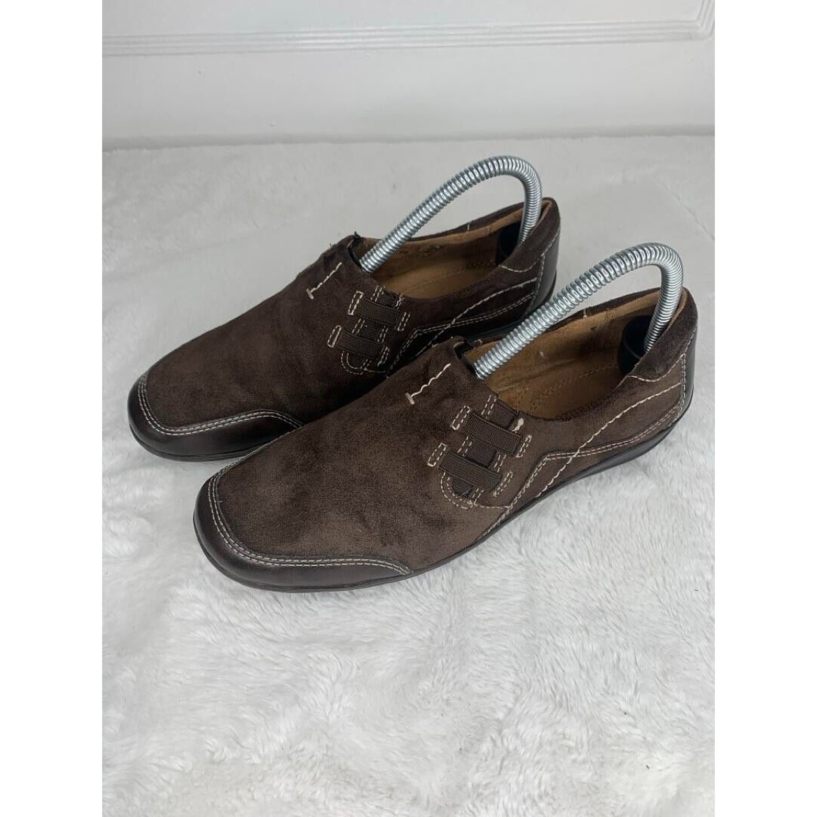 Naturalizer Womens Suede Slip-On Loafers Size 7.5 Brown