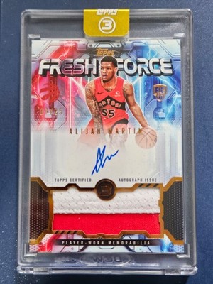 2025-26 Topps 3 Three Alijah Martin Rookie Patch Auto Bronze RC #/25 Raptors