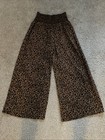 Sienna Sky Leopard print wide-leg smocked waist trousers Women’s Size Large GC+ — photo 3