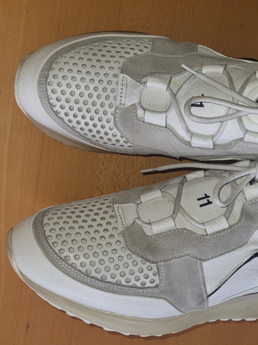 Leather Crown Design Sneaker Handarbeit Weiß /Grau Gr.41 top Zustand