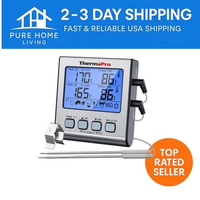 Reliable Dual Probe Meat Thermometer with Backlit Display & Instant Alerts