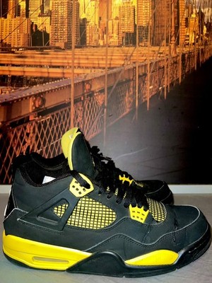 Nike Air Jordan 4 Retro Thunder US Men s Size 11, Black/Tour Yellow