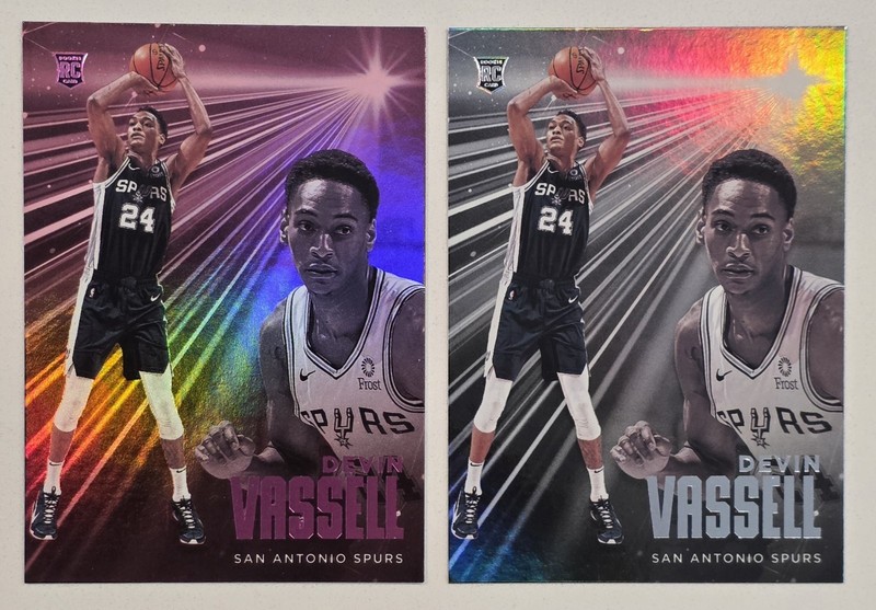 2020-21 Panini Chronicles Devin Vassell #221 Essentials Pink Foil & Base (2)
