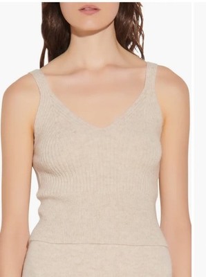 NWT Sandro Twiny Knitted Twinset Top 100%Wool SFPPU00895 Beige FR 4 USXL/10