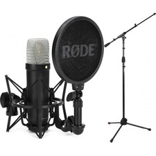 Rode NT1 5th Generation Condenser Microphone with SM6 Shockmount, Pop Filter,