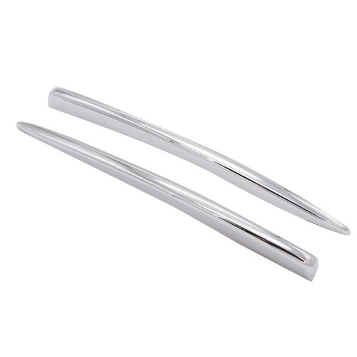 Pair Chrome Front Bumper Fog Light Cover Molding Trim For Volvo XC90 2015-2019 - Picture 5 of 12