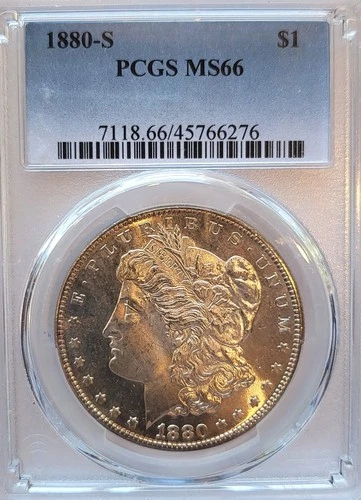 1880-S   PCGS MS-66 Brilliant near fully proof-like   Morgan Silver Dollar #298.