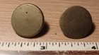 Two Civil War period flat gold-colored buttons non-dug